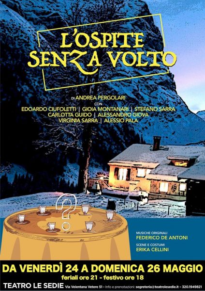 “L’Ospite Senza Volto”: in scena al Teatro le Sedie lo spettacolo scritto e diretto da Andrea Pergolari.