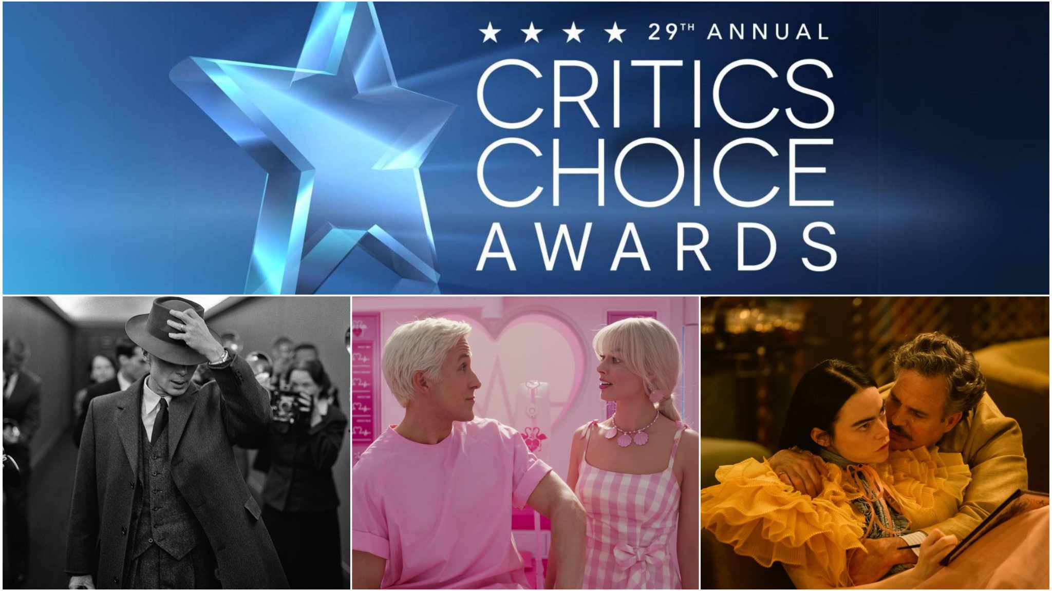 Critics Choice Awards 2024: svelate le nomine, Barbie ottiene 18 menzioni