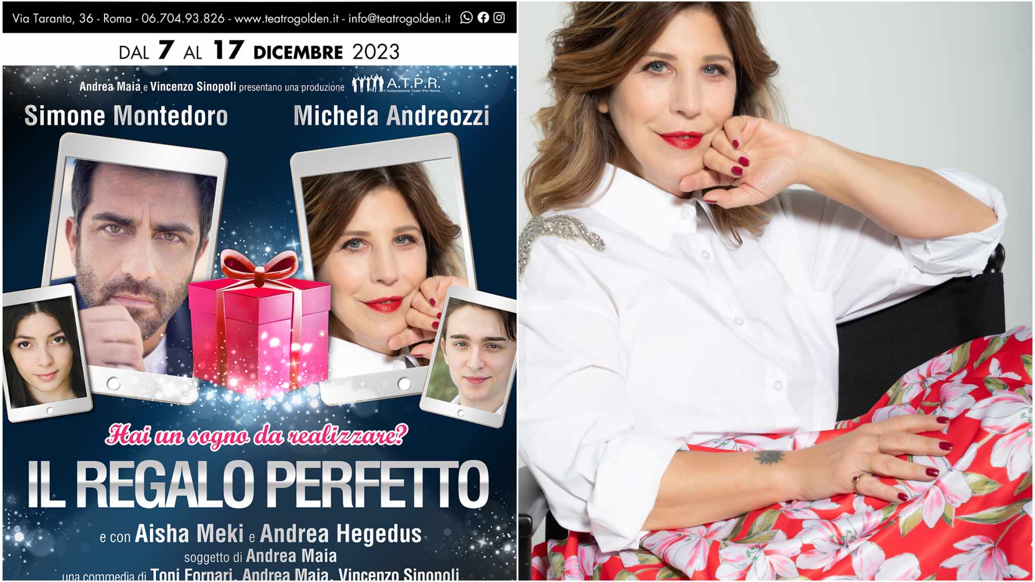 Il Regalo Perfetto: al Teatro Golden lo spettacolo con Michela Andreozzi e Simone Montedoro
