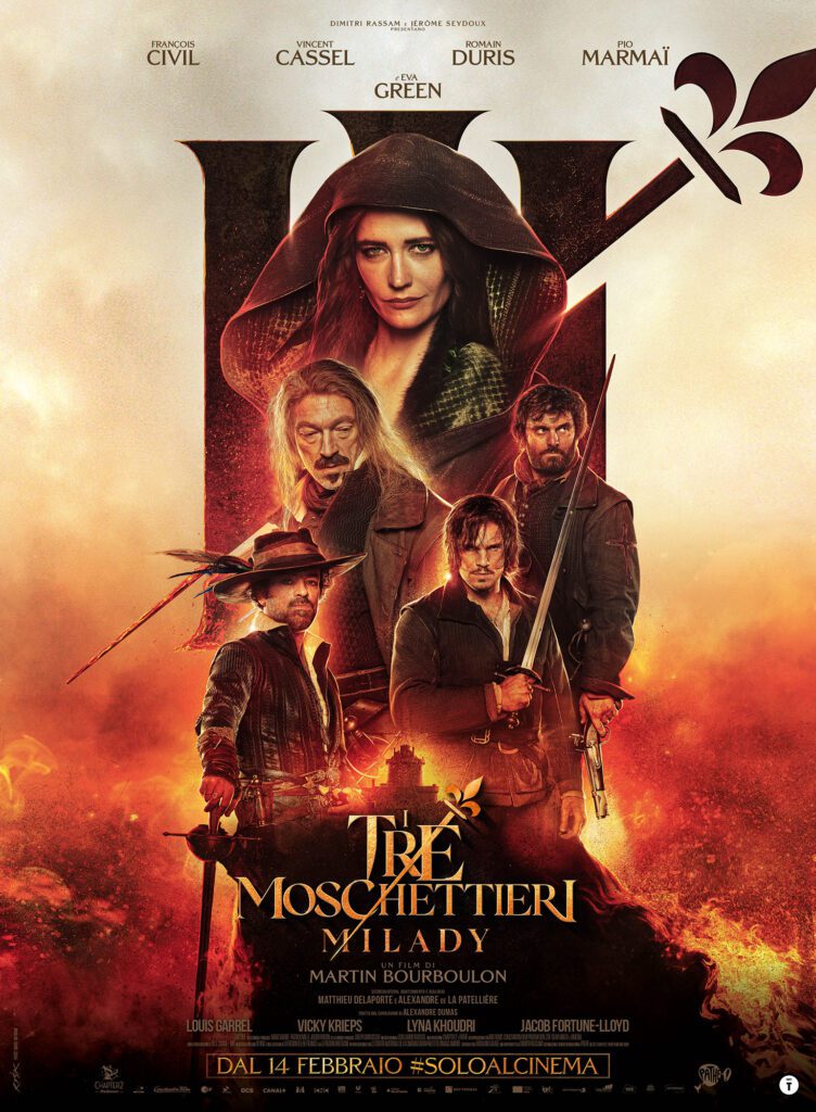 poster italiano di i tre moschettieri milady