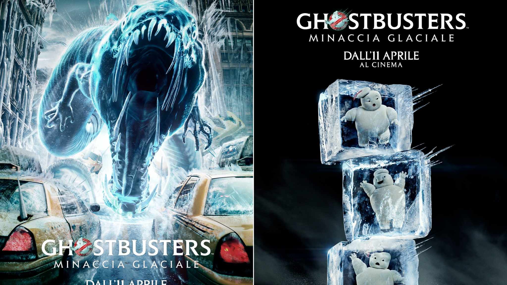 cover nuovi poster ghostbusters: minaccia glaciale
