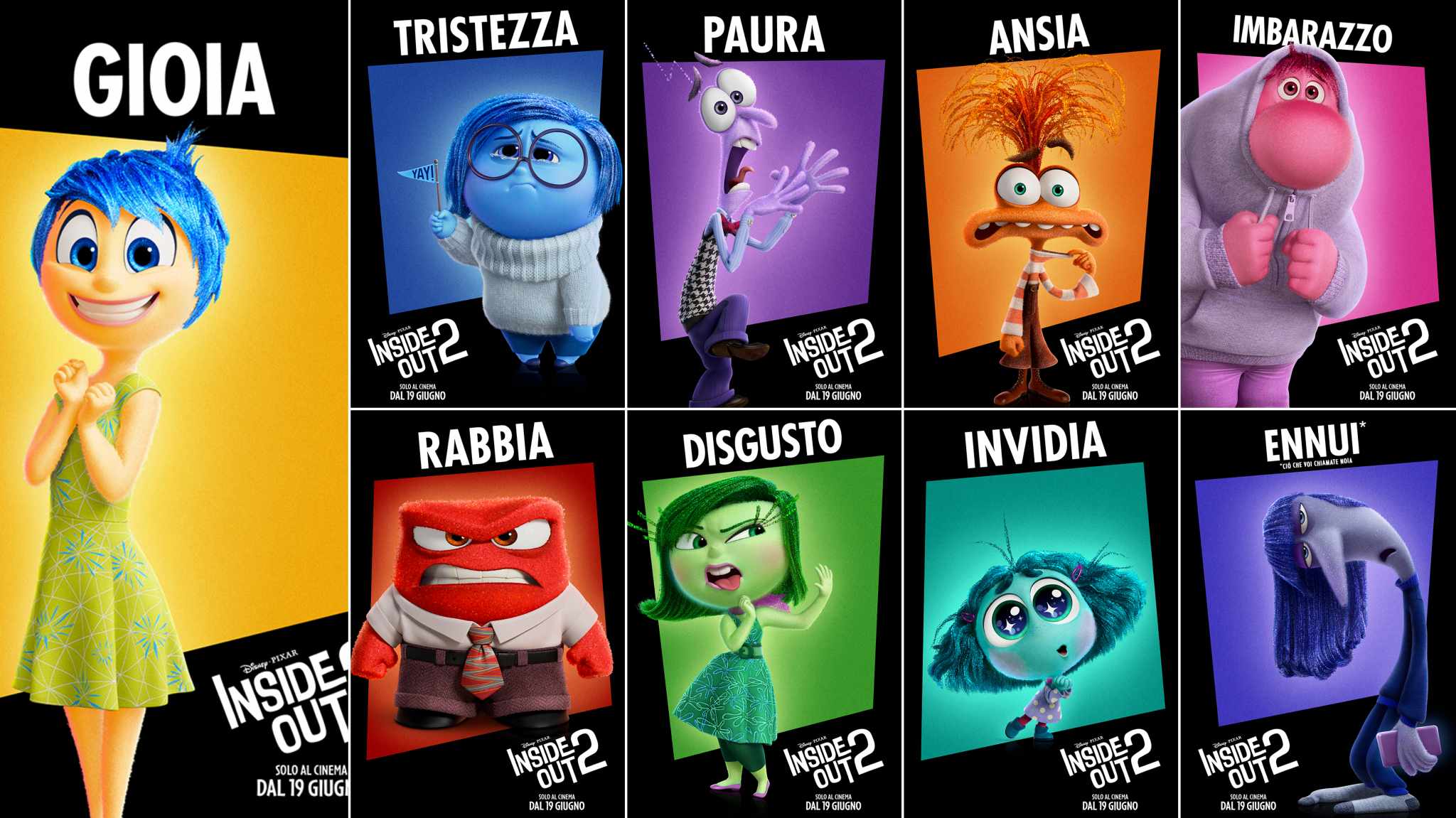 cover character poster italiani inside out 2