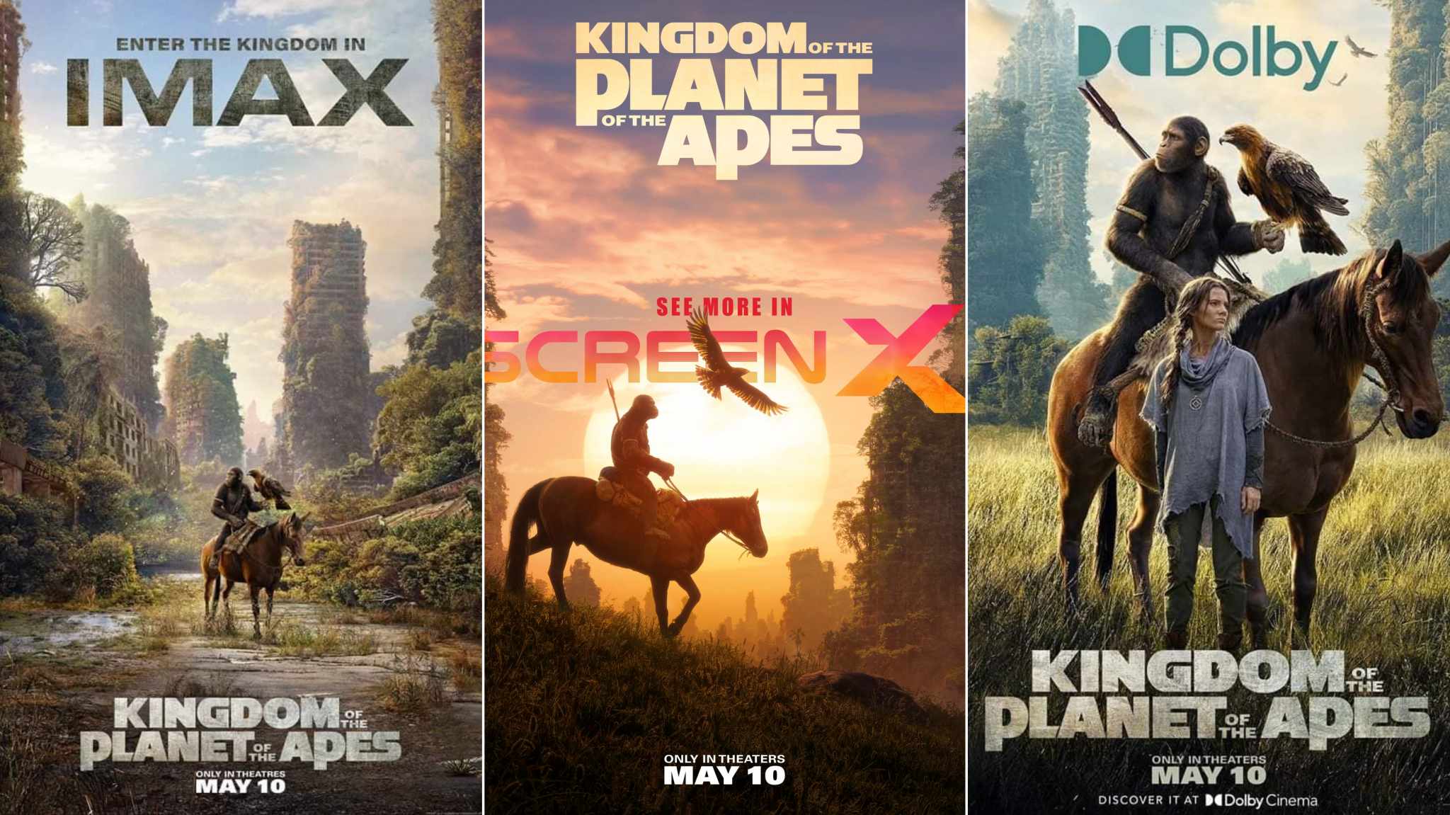 cover Il regno del pianeta delle scimmie - poster - IMAX - Screen X - Dolby Cinema