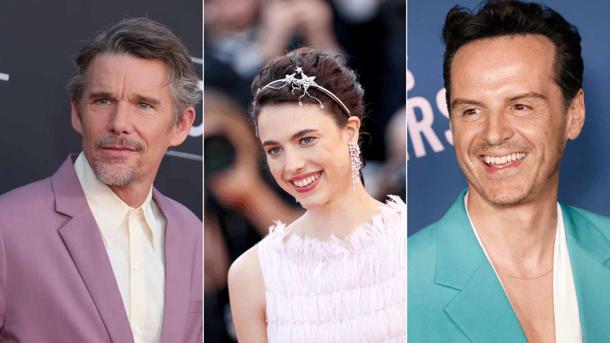 ethan hawke, margaret qualley e andrew scott