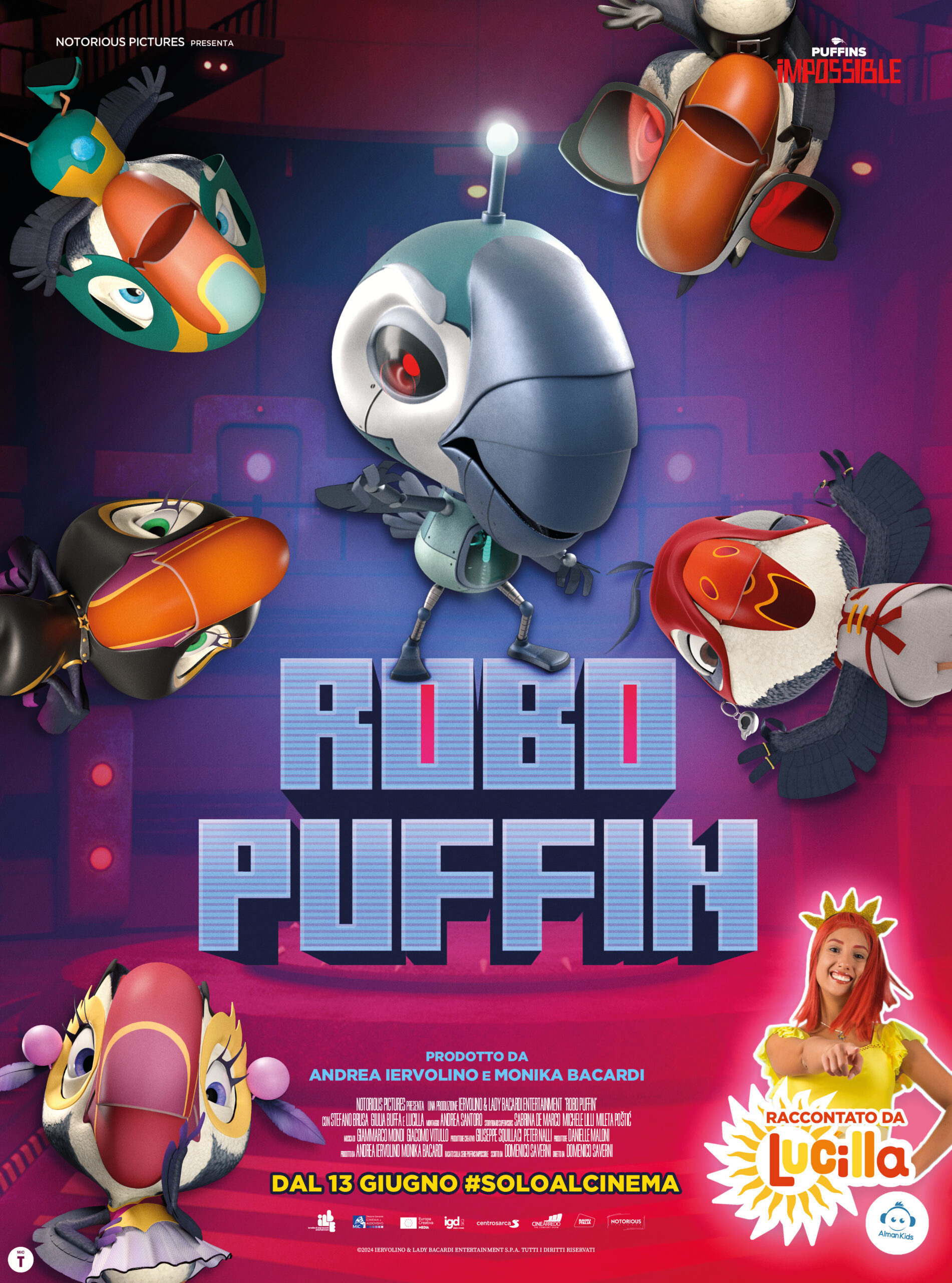 poster animazione robo puffin