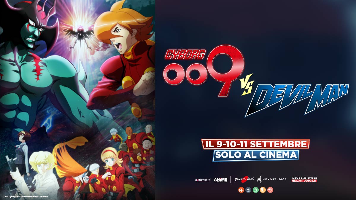 Cyborg 009 Vs Devilman, il poster e il teaser trailer evento al cinema il 9, 10 e 11 settembre