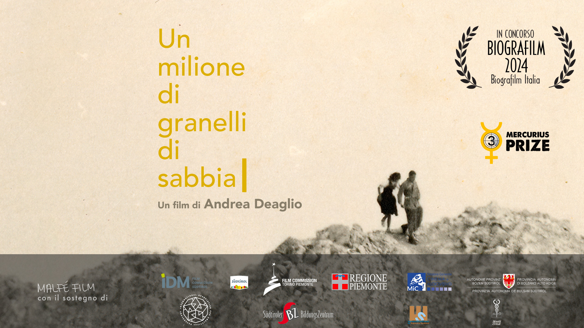 poster orizzontale un milione di granelli di sabbia