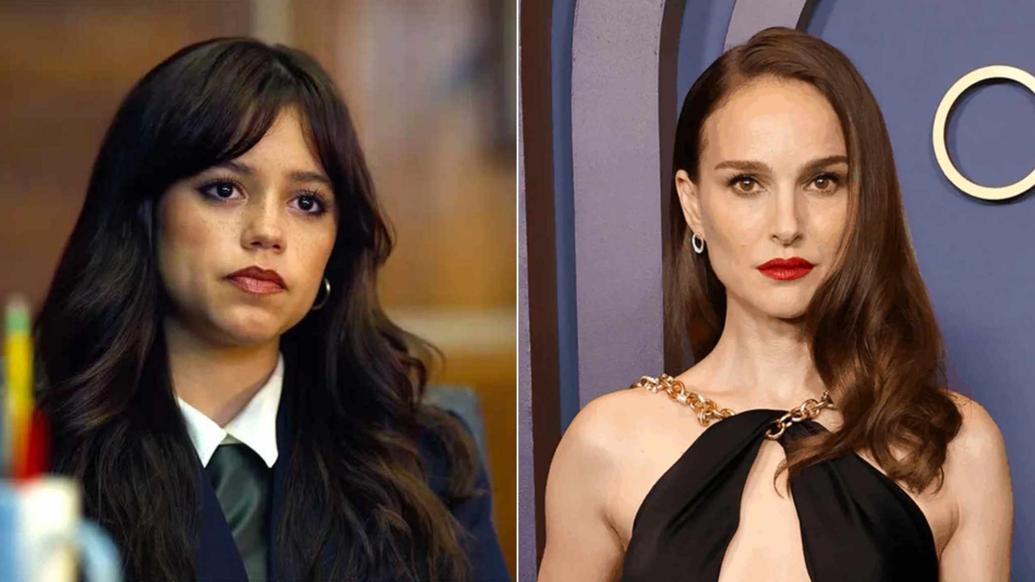 cover immagini natalie portman e jenna ortega