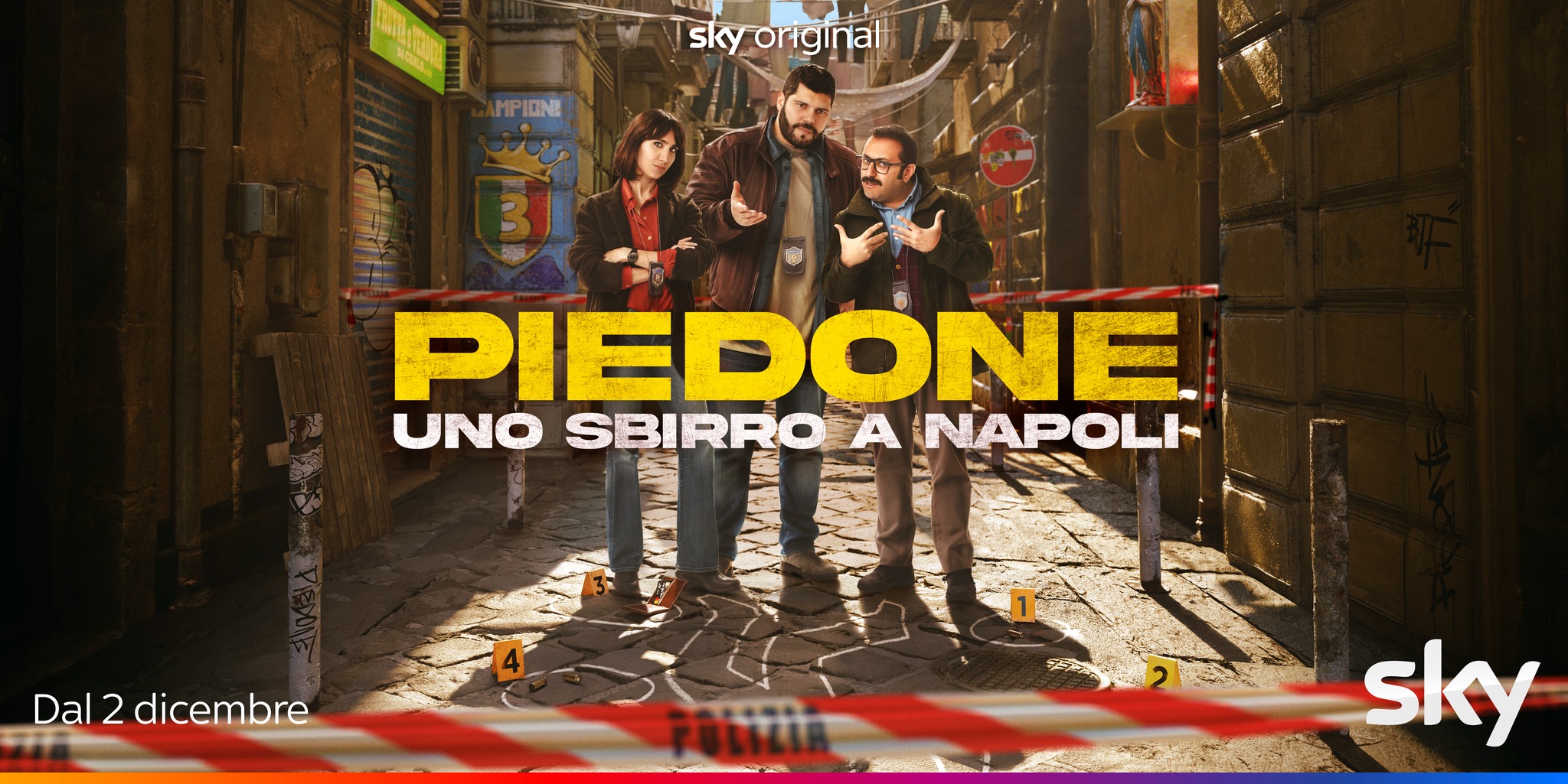 locandina orizzontale serie piedone - uno sbirro a napoli