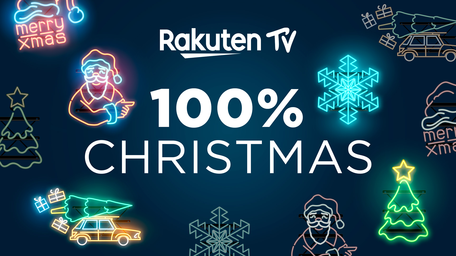 logo rakuten tv canale 100% christmas