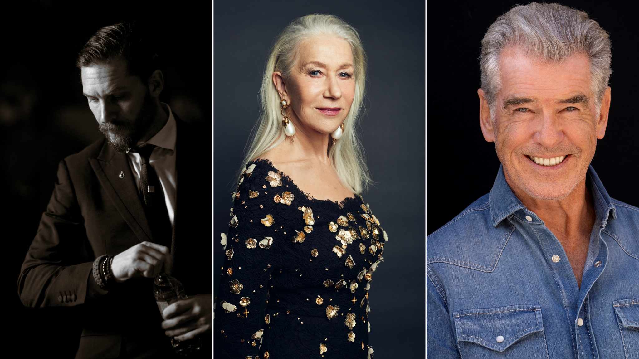 Tom Hardy, Pierce Brosnan ed Helen Mirren