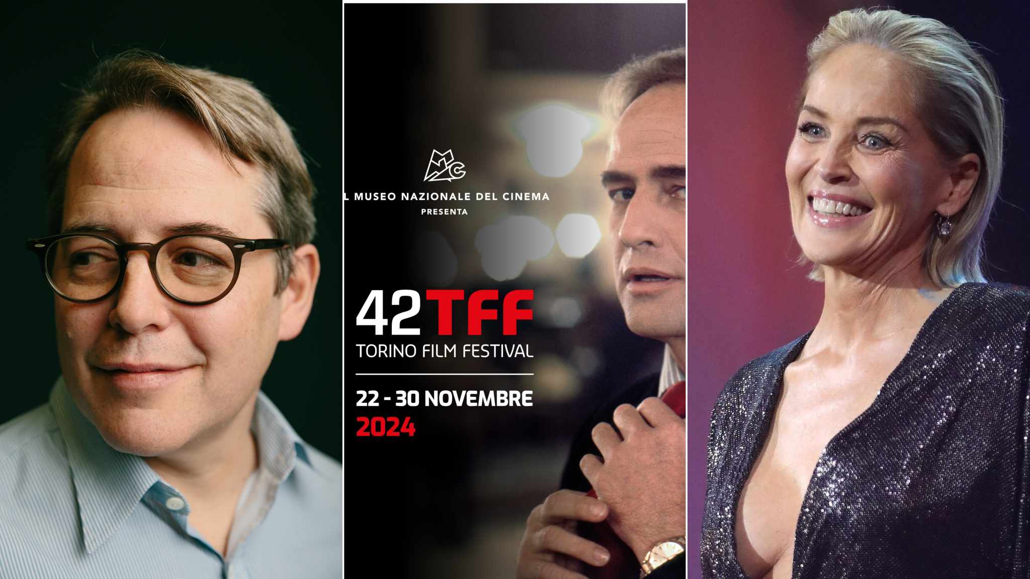 cover immagini sharon stone, matthew broderick e poster 42° torino film festival