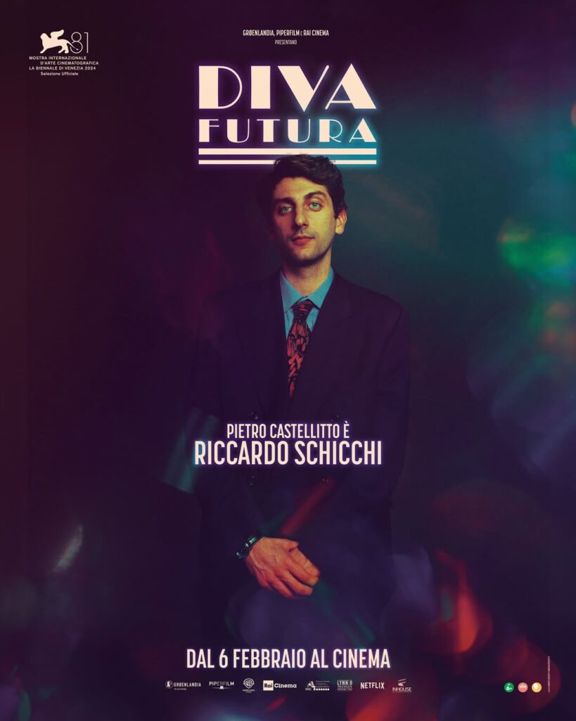 character poster Pietro Castellitto film Diva Futura