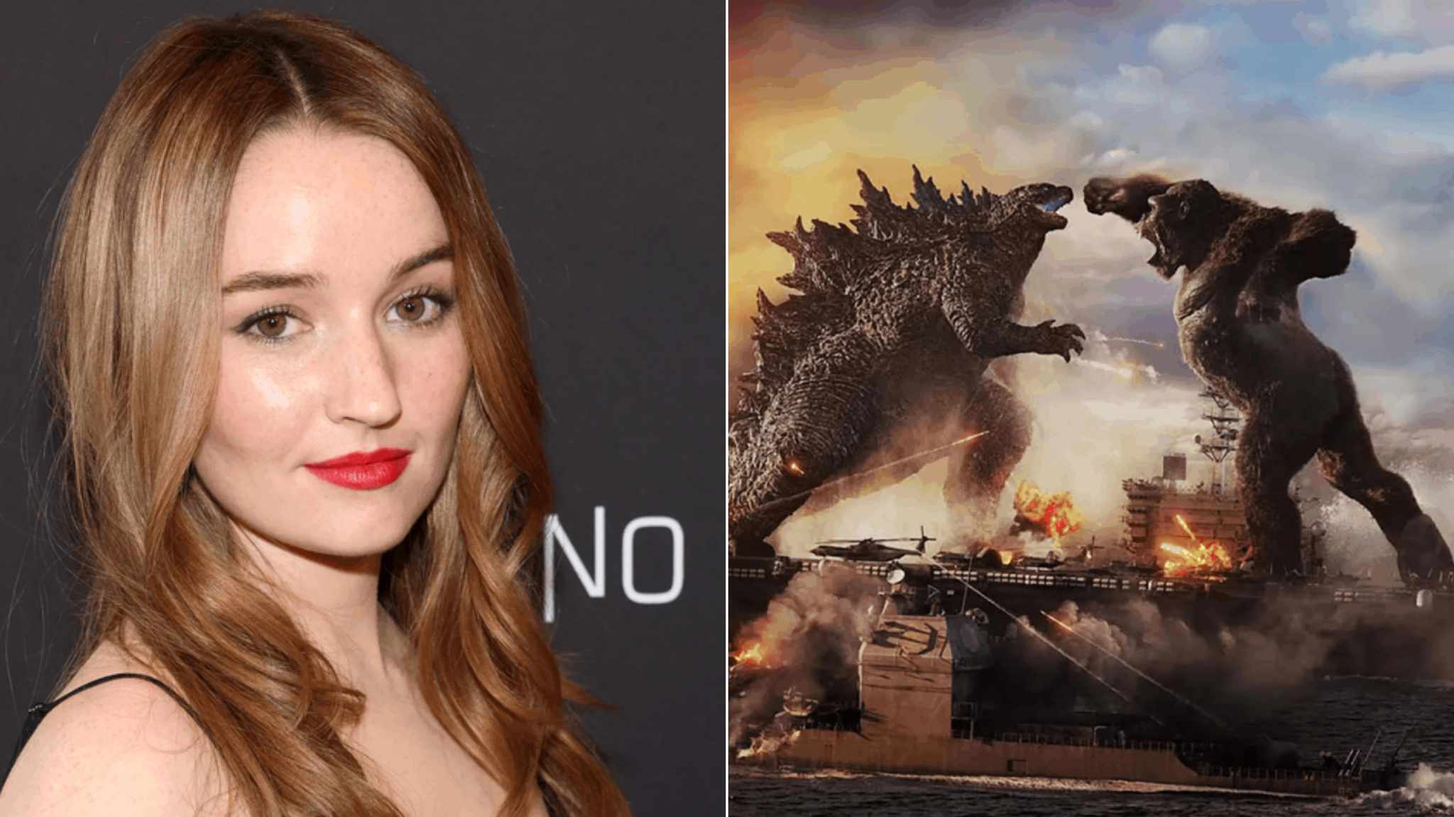 cover immagini Kaitlyn Dever e Godzilla vs Kong