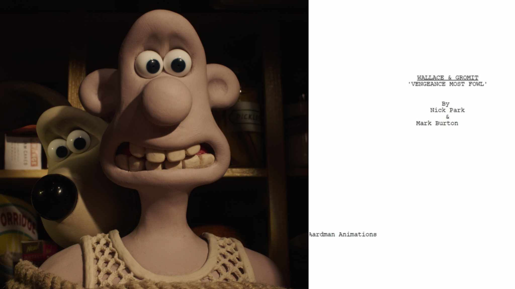 cover immagine e sceneggiatura Wallace & Gromit: Vengeance Most Flow